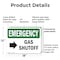 Signmission Gas Shutoff (Right Arrow) With Symbol, 18 in W x Rectangle, Plastic OS-2PACK-EM-P-1218-L-10389 - alternate 6